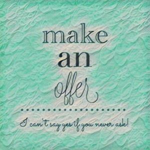 Accepting offers 🤗🤝